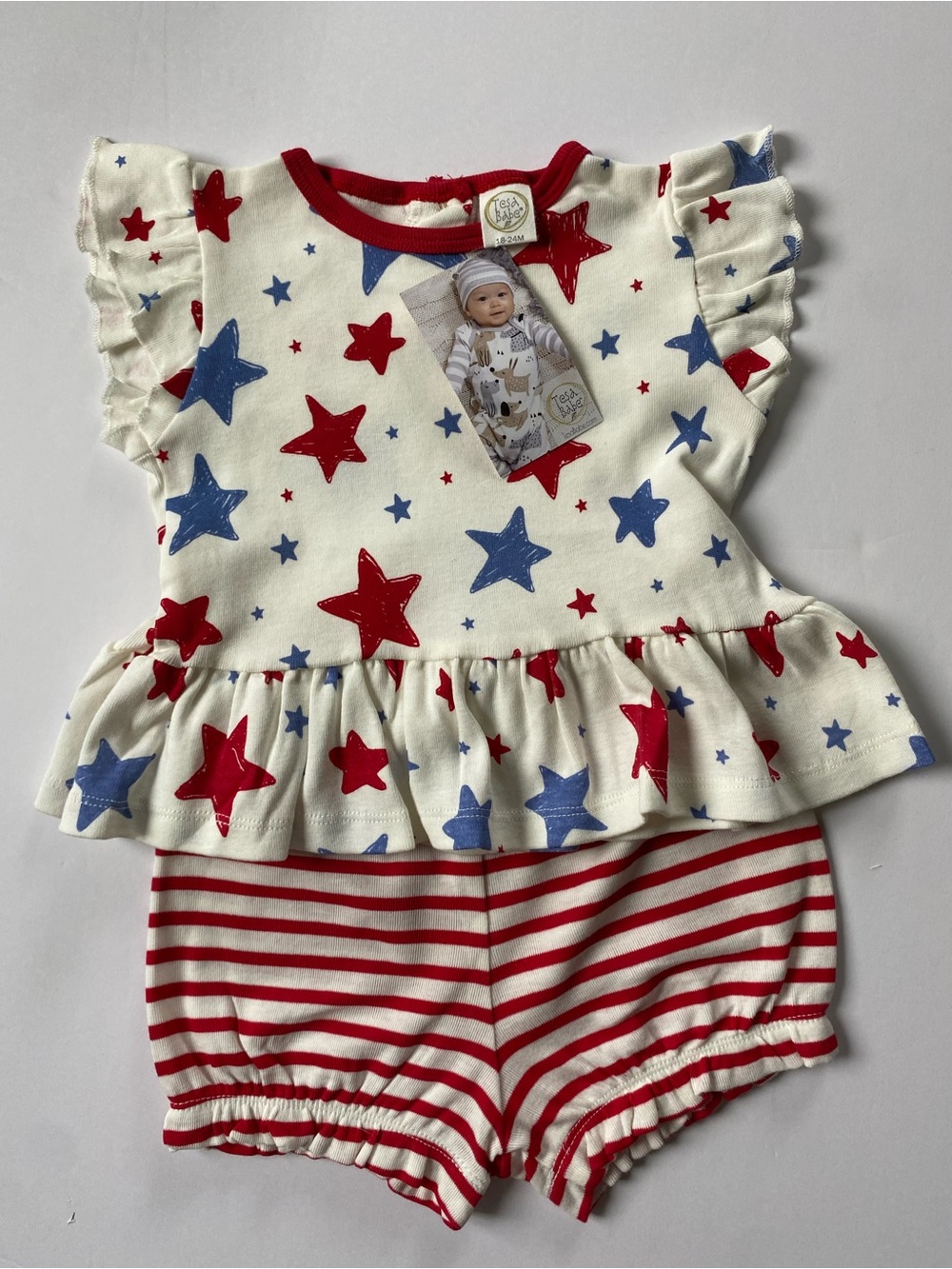 Patriotic Baby Outfit Size 18 24 Months New NWT 2 Piece 4th Of July Stars Stripe